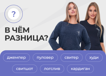 Свитер, джемпер, пуловер, свитшот, худи: в чём разница и как отличить