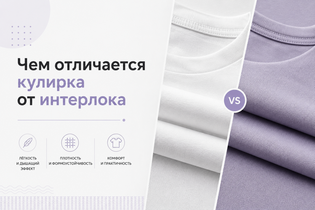 Чем отличается кулирка от интерлока: что лучше выбрать, разница и применение