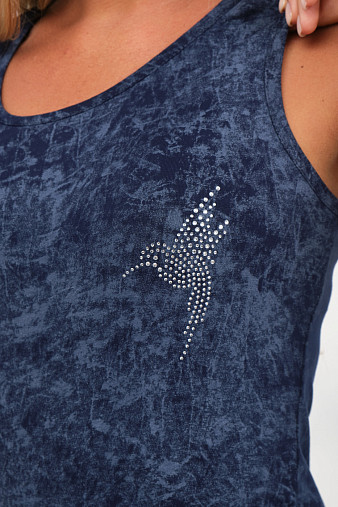 Майка вискозная Элина т.синий