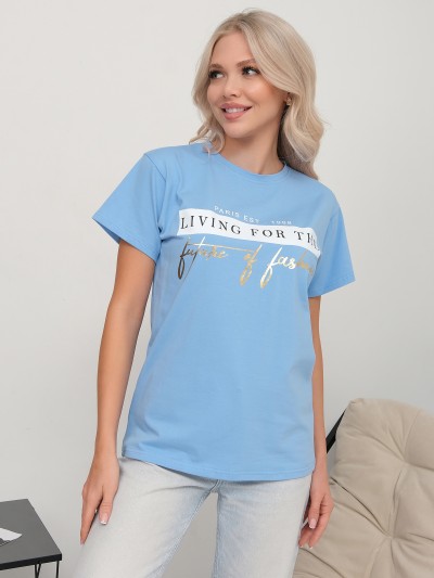 Футболка женская Имидж голубой