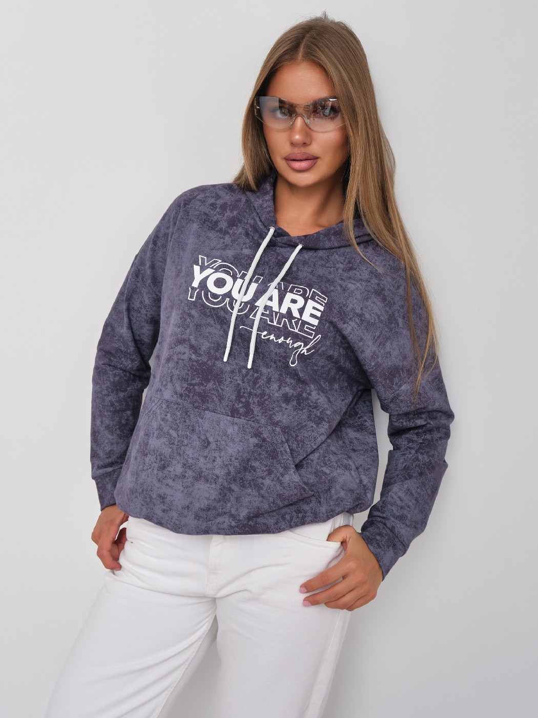 Толстовка женская Винтаж серый