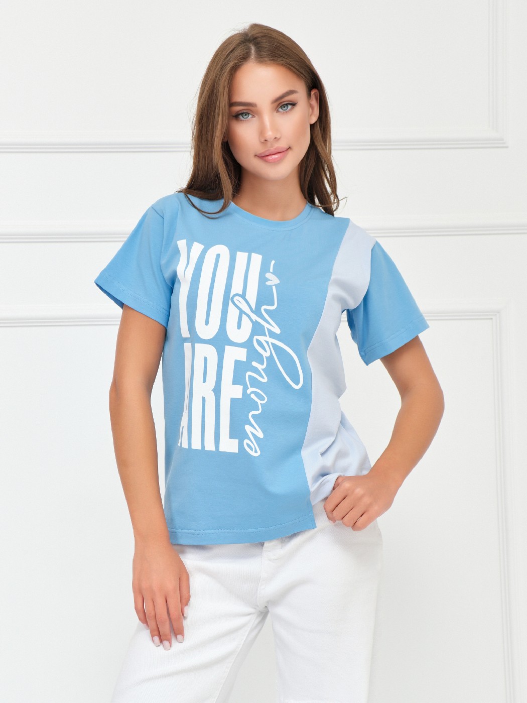 Футболка женская Рефлекс голубой/св.голубой