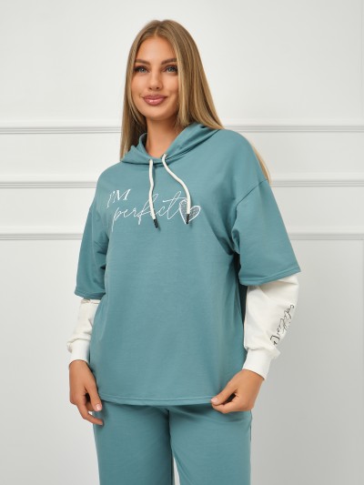 Толстовка женская Венди бирюза