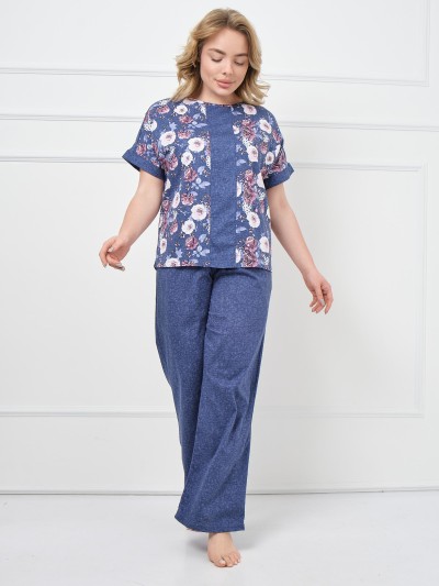 Костюм Моника индиго/цветы
