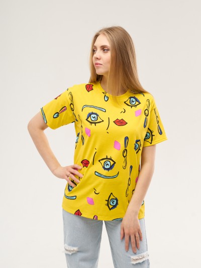 Футболка женская Краш желтая