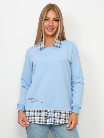 Толстовка женская Аврора голубой