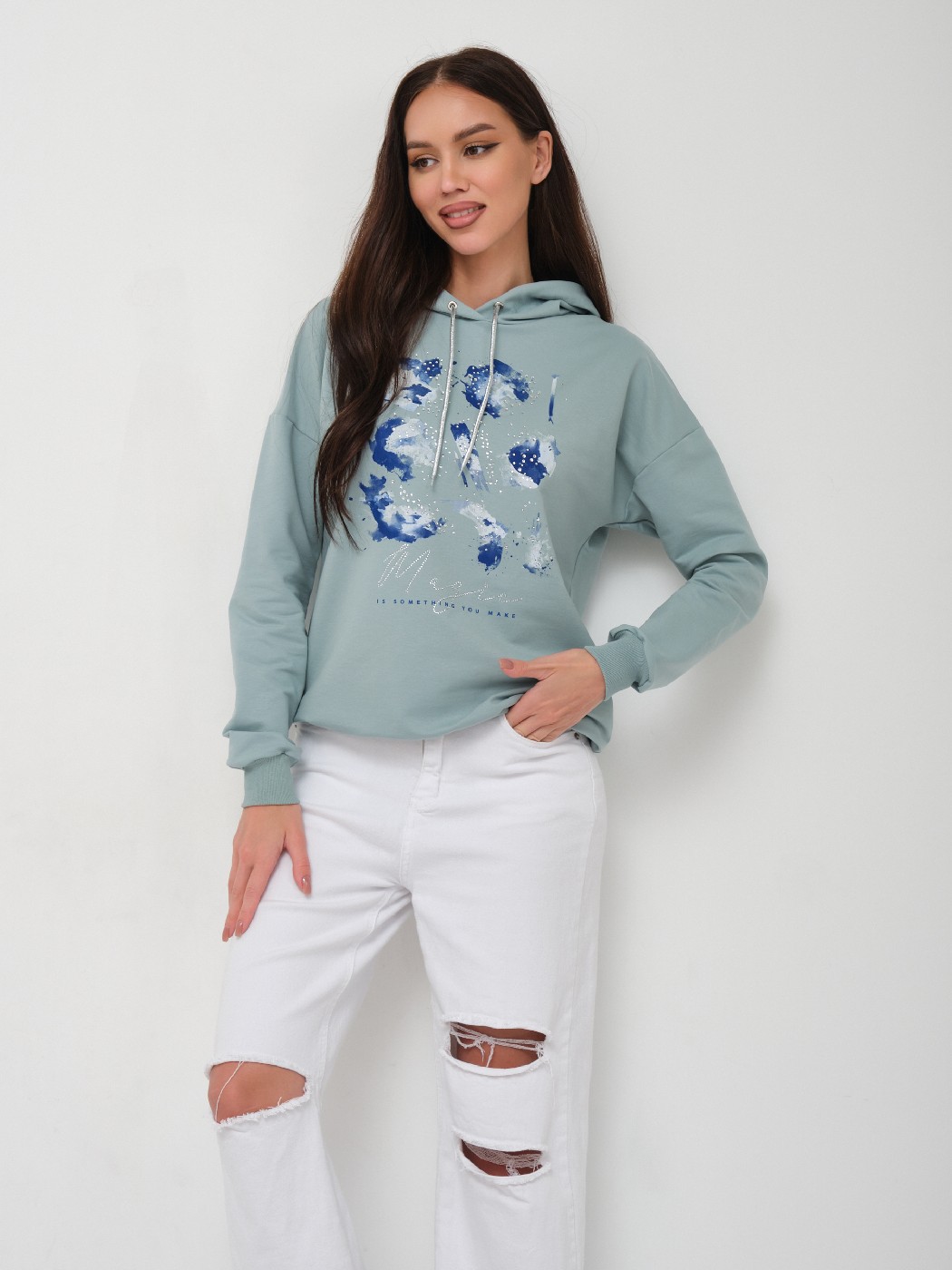 Толстовка женская Элен-2 аква