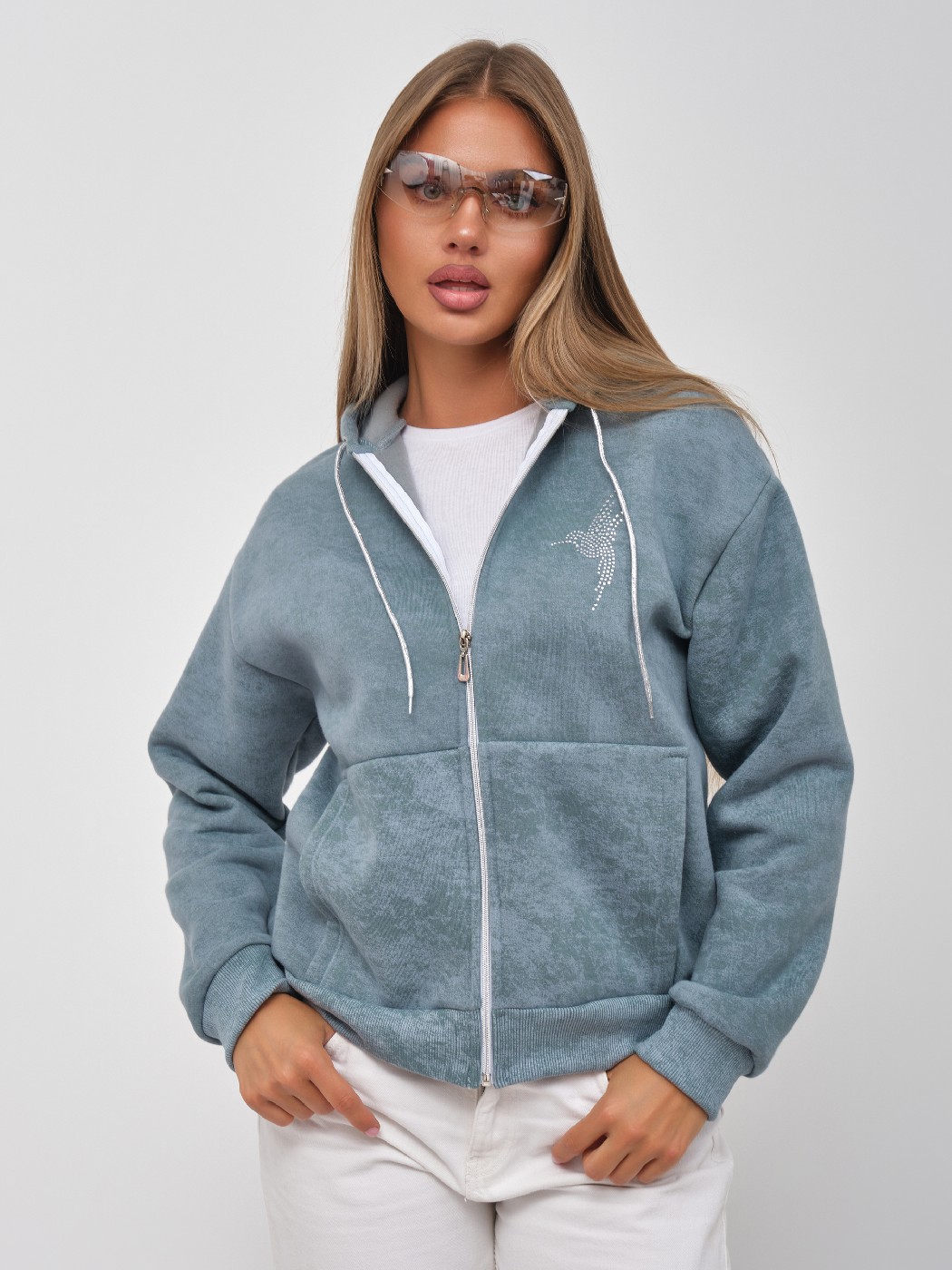 Толстовка женская Дюна начёс фисташка