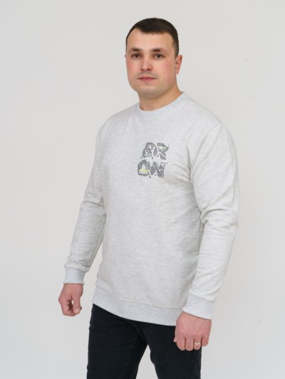 Толстовка мужская Эталон светло-серый