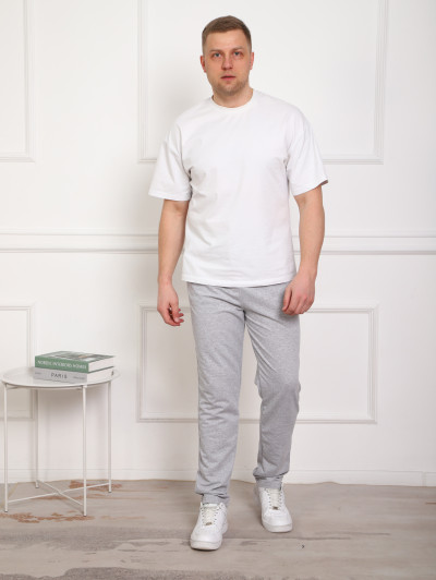 Брюки мужские без манжета серые