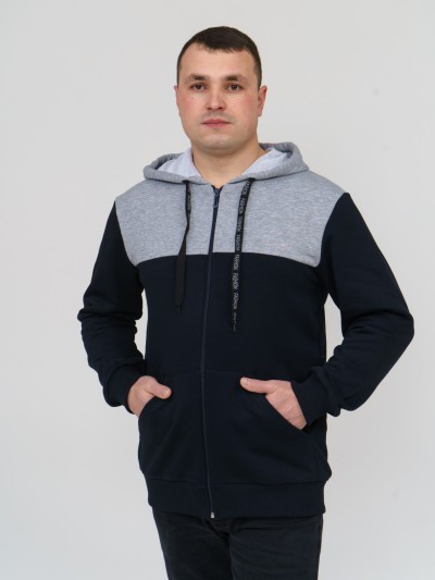 Толстовка мужская Фаворит черный 3-х нитка петля
