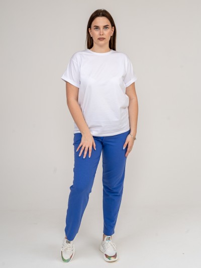 Брюки женские Лига без манжет василек