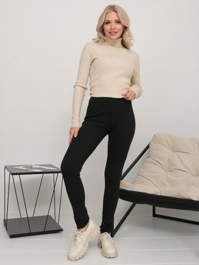 Легинсы теплые чёрные