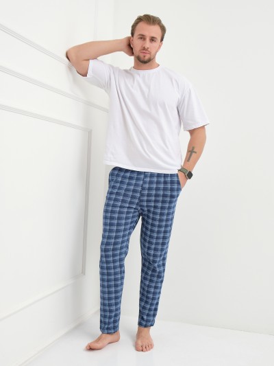 Брюки мужские Легион синий/клетка