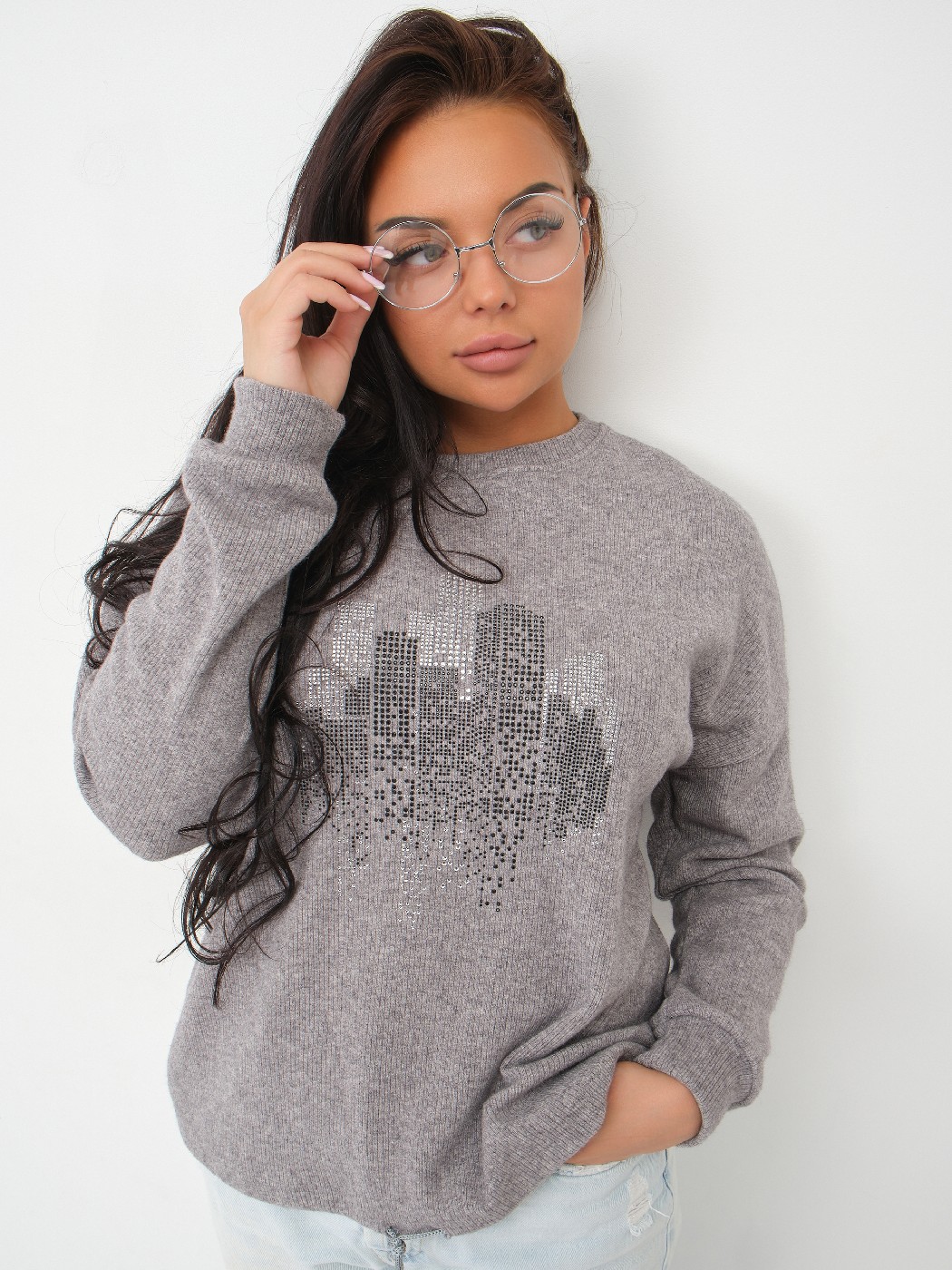 Джемпер женский Келли серый