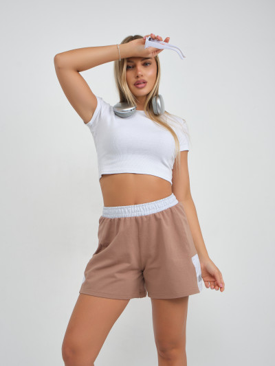 Шорты женские Рокси футер песочный