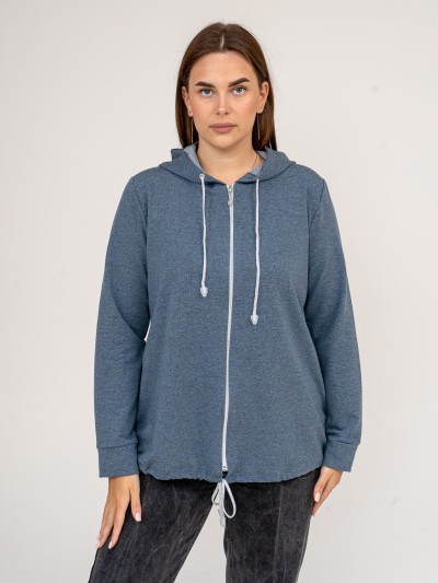 Толстовка женская Мираж футер индиго