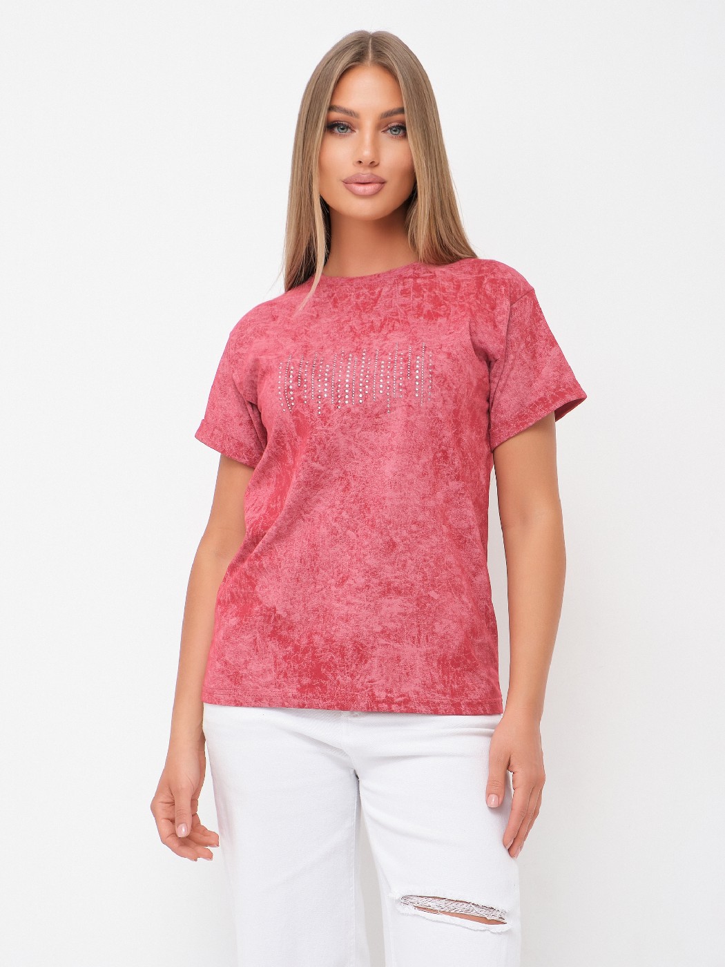 Футболка женская Арабеска бордо