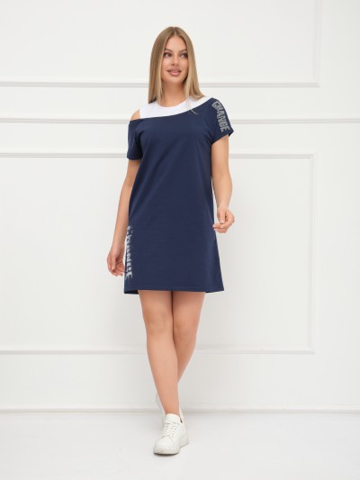 Платье женское Мирэль со стразами т.синий