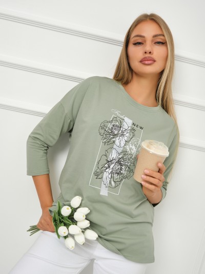 Лонгслив Стиль фисташка