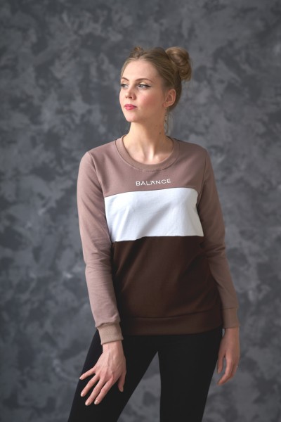 Толстовка женская Триколор шоколад