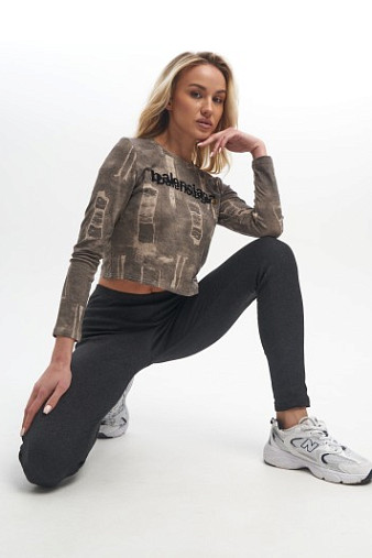 Лосины теплые антрацит