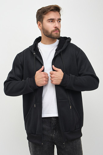 Толстовка муж. Дэнди 3-х нитка начес черный