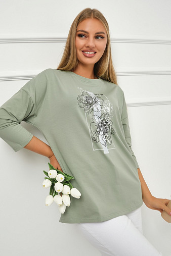 Лонгслив Стиль фисташка