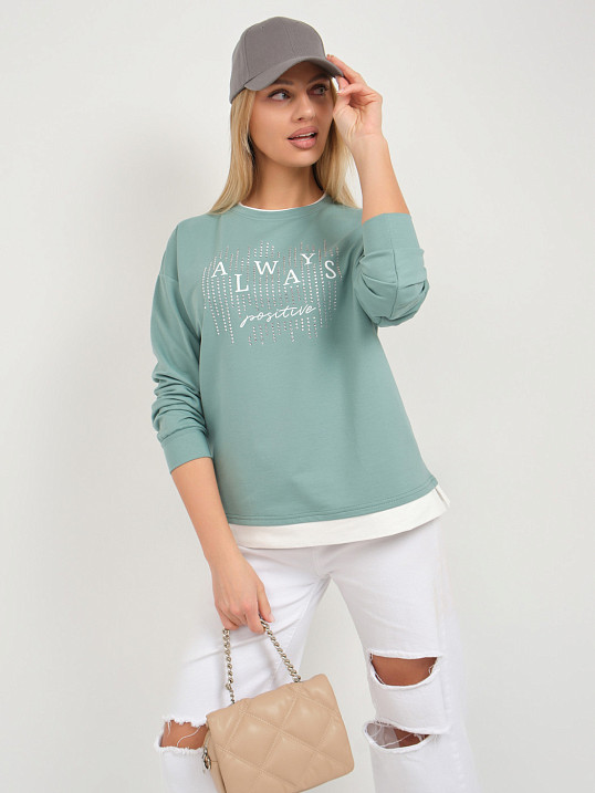 Свитшот женский Кетти св.изумруд