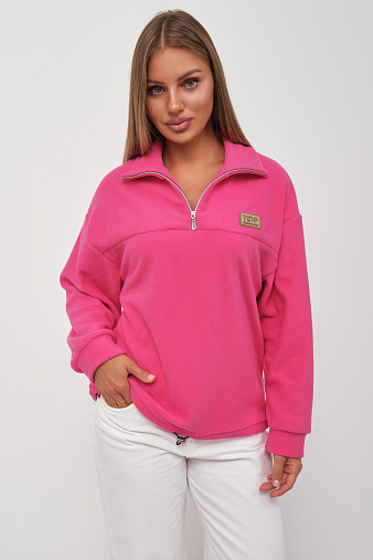 Толстовка жен. Тренд флис малина