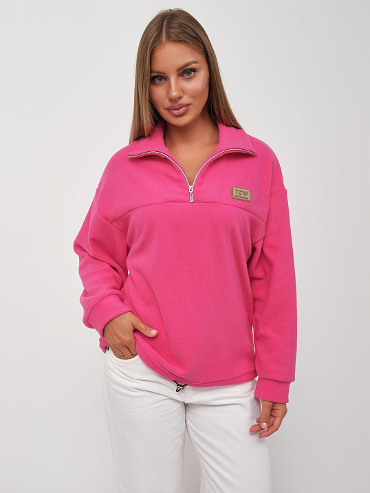 Толстовка жен. Тренд флис малина