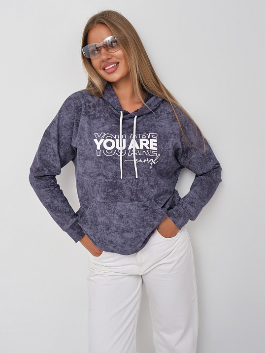 Толстовка женская Винтаж серый