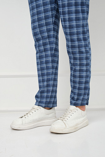 Брюки мужские Легион синий/клетка