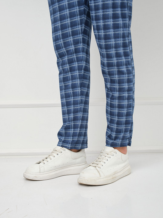 Брюки мужские Легион синий/клетка