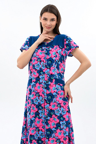 Халат Дыхание Лета розовый/цветы