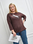 Лонгслив женский Шармэль шоколад
