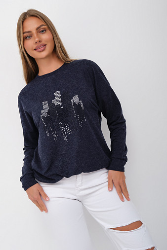 Джемпер жен. Сити ангора синий