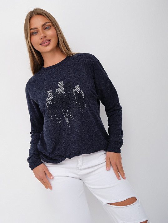 Джемпер жен. Сити ангора синий