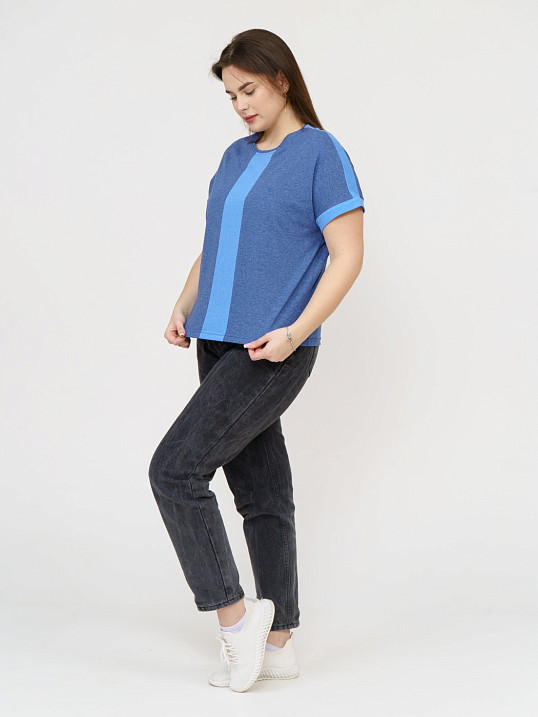 Футболка женская Моника индиго/меланж
