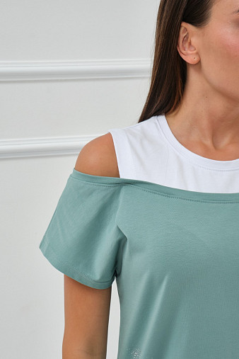 Футболка женская Мирэль изумруд