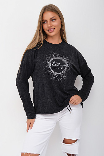 Джемпер жен. Гламур ангора антрацит