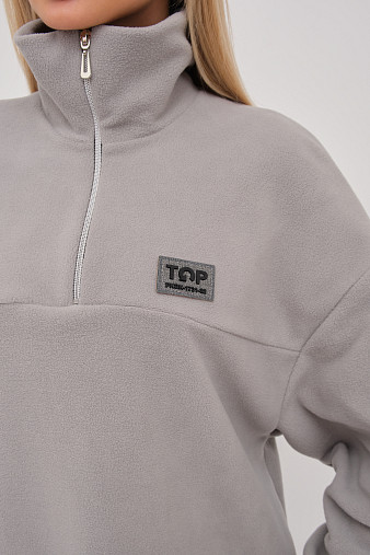 Толстовка жен. Тренд флис св.серый