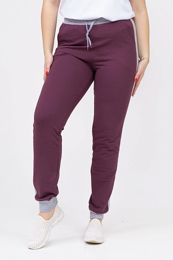 Брюки женские лампас т.лиловый