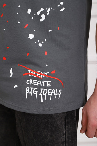 Футболка мужская Дорс футер серый