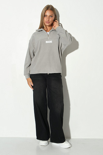 Толстовка жен. Тренд-2 флис св.серый