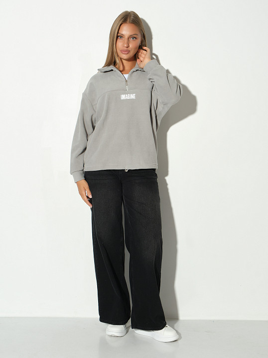 Толстовка жен. Тренд-2 флис св.серый