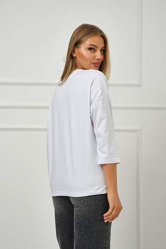 Лонгслив Николь белый