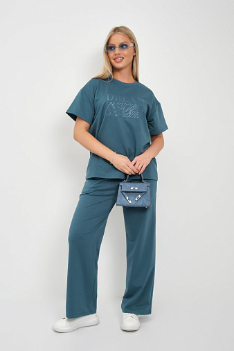 Костюм жен. Визэль 2-х нитка изумруд