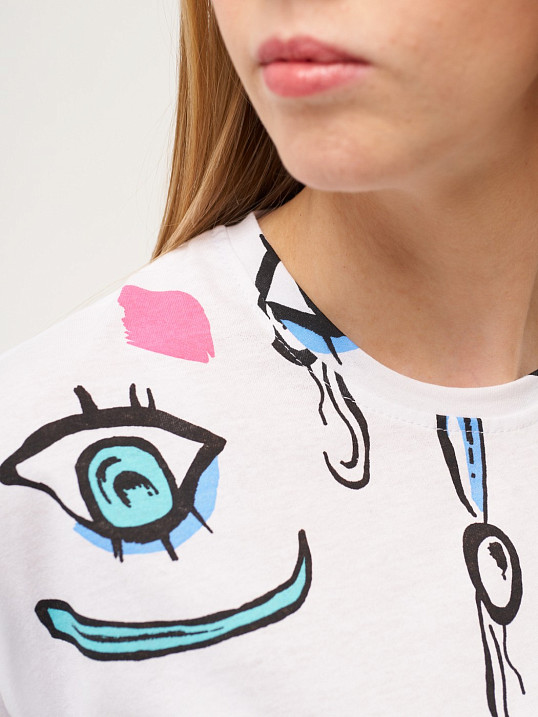 Футболка женская Краш белая