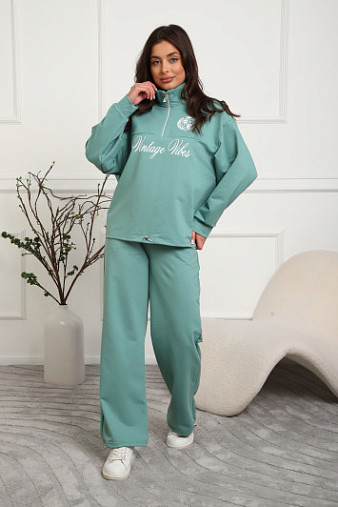 Костюм женский Верона однотонный св.изумруд